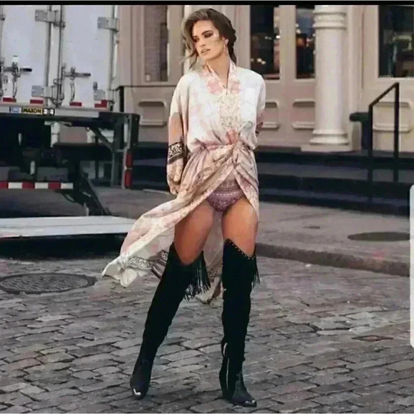 NEW VINTAGE BOHEMIAN ROBE KIMONO - Picture 3 of 11